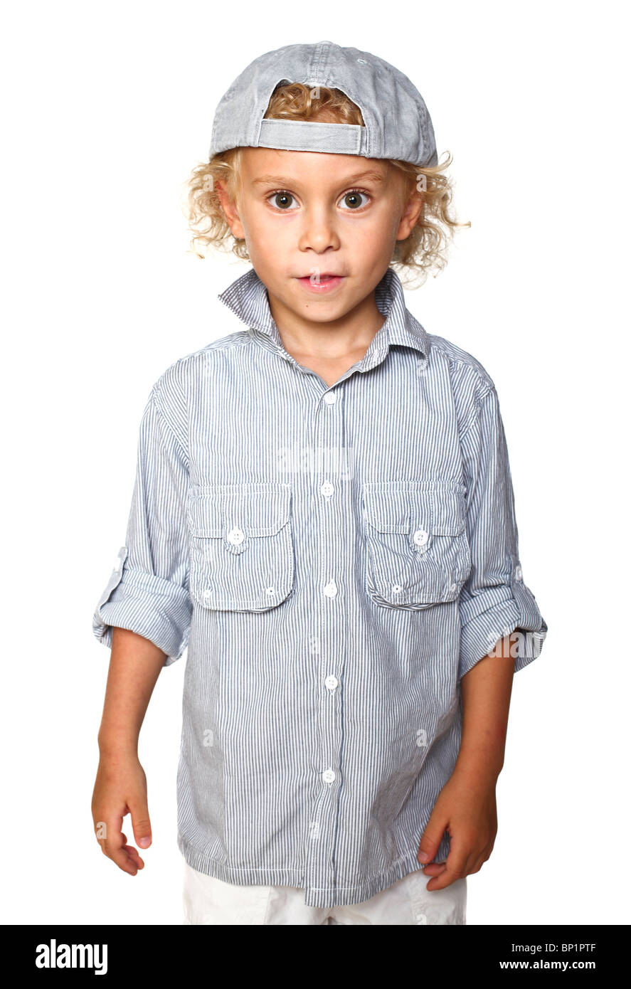 young boy portrait isolated on white background Stock Photo - Alamy