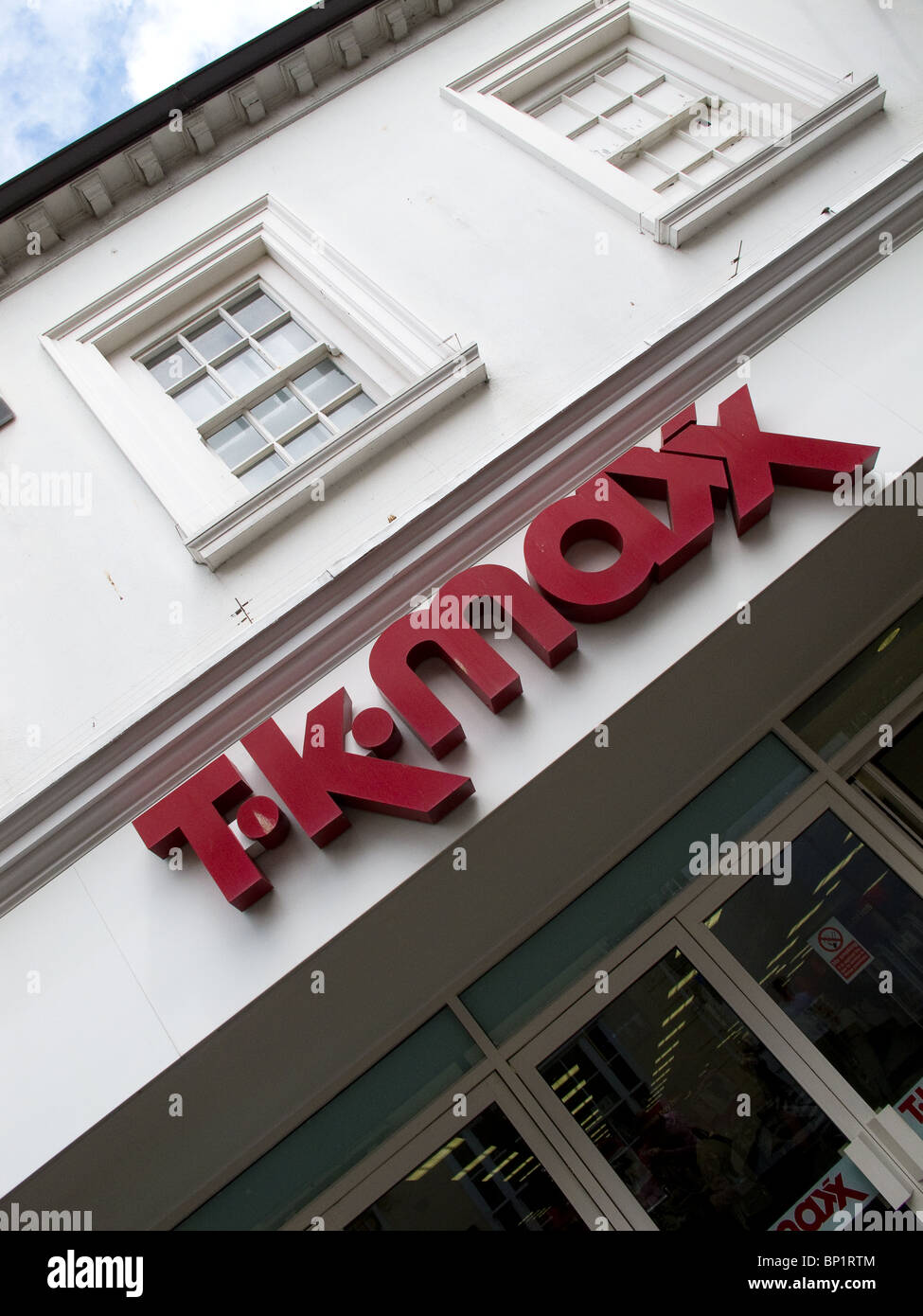 Shop sign for T.K.MAXX. Photo by Gordon Scammell Stock Photo