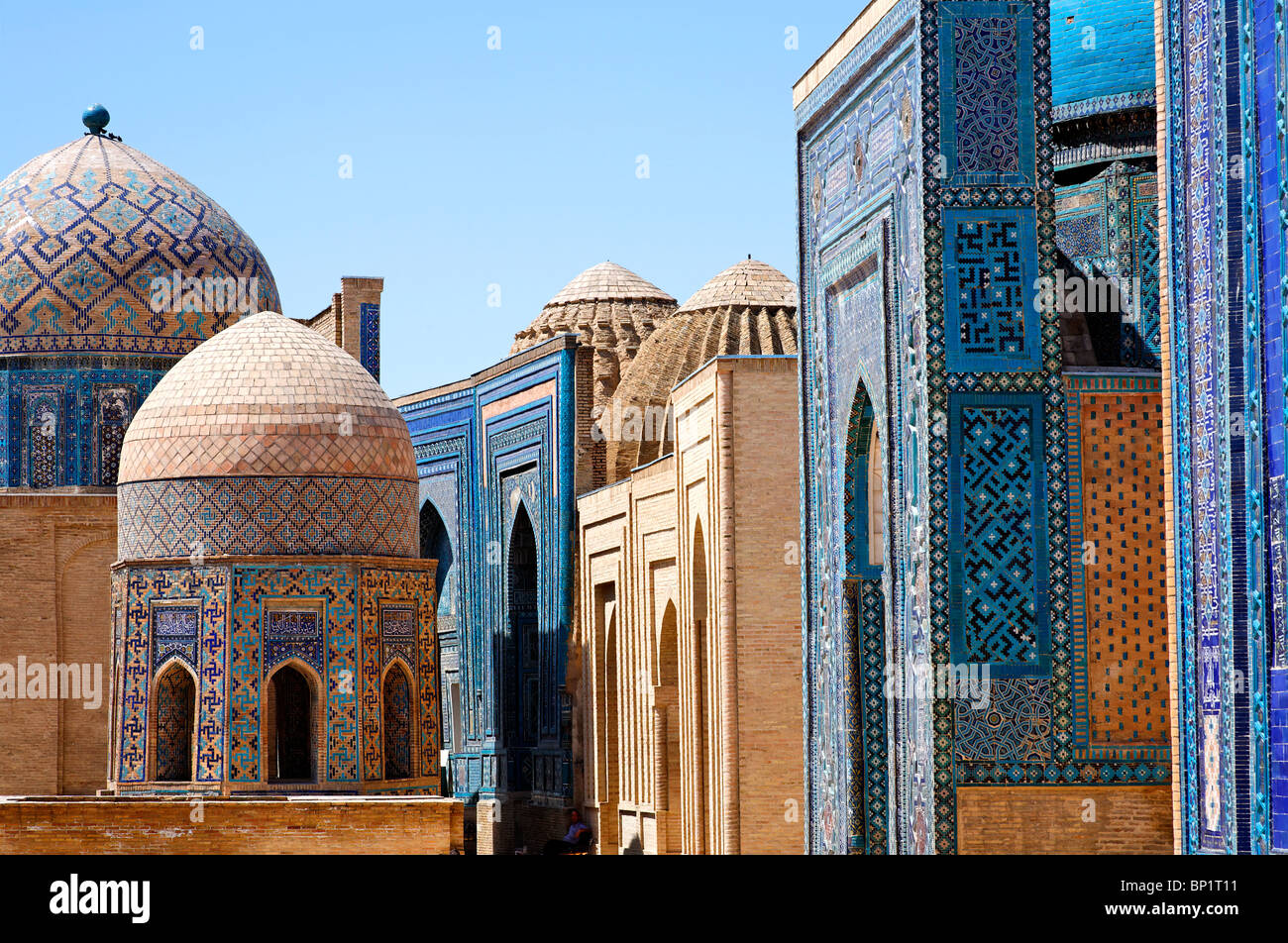 Uzbekistan - Samarkand - the Shah-i-Zindi, the avenue of mausoleums Stock Photo
