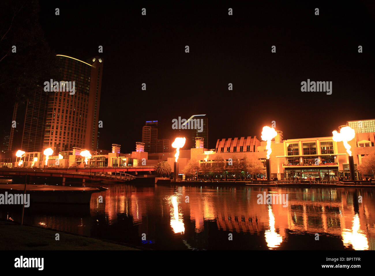 The Melbourne Skyline at night. Victoria, Australia Stock Photo