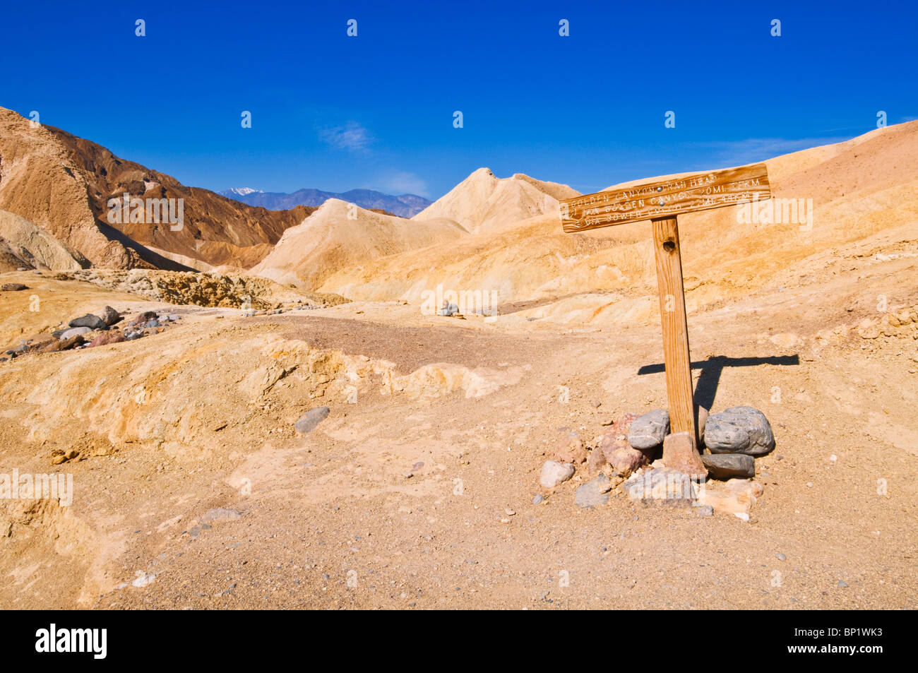 Golden canyon trail at death valley national park in california hi-res ...