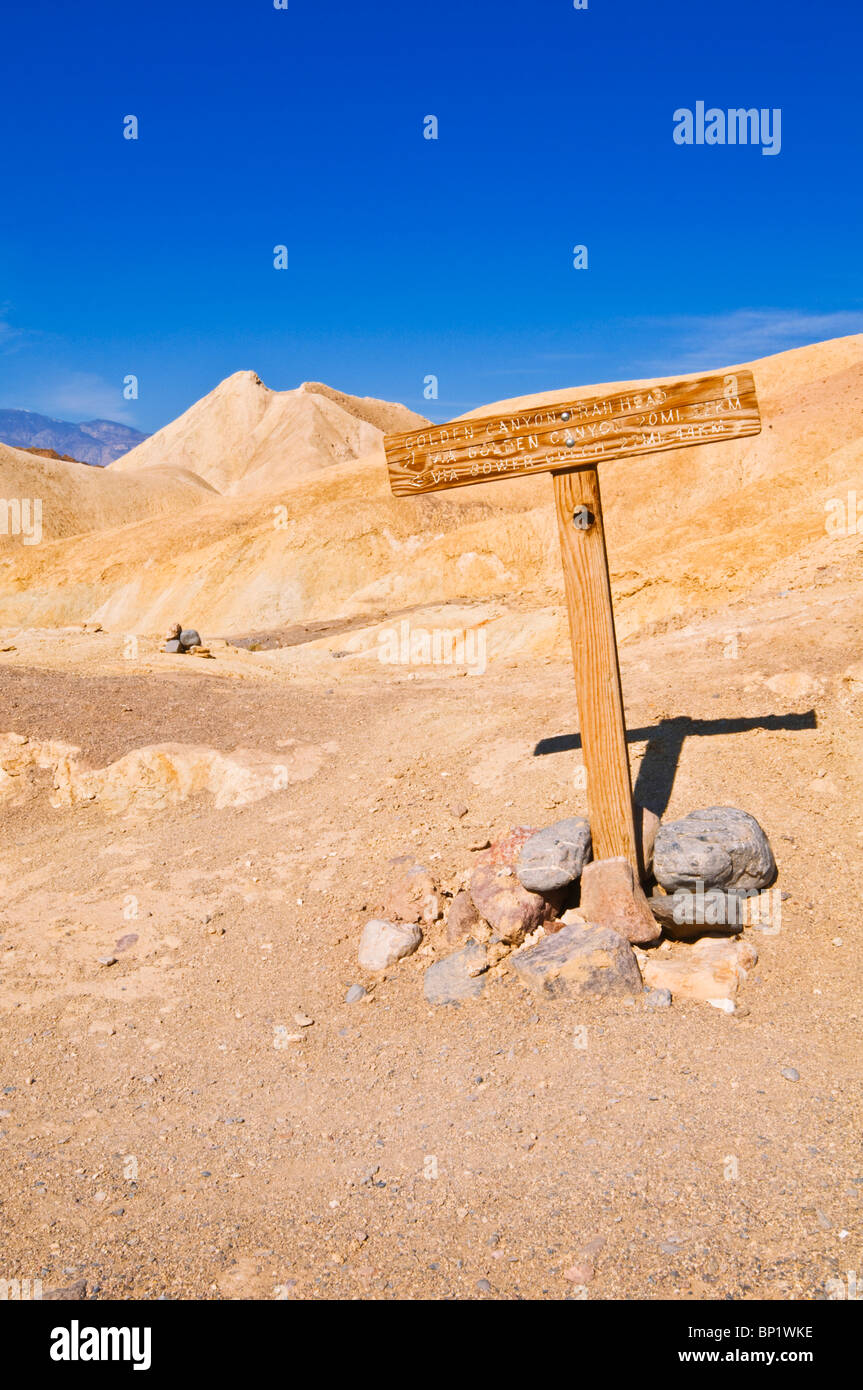 Golden canyon trail at death valley national park in california hi-res ...