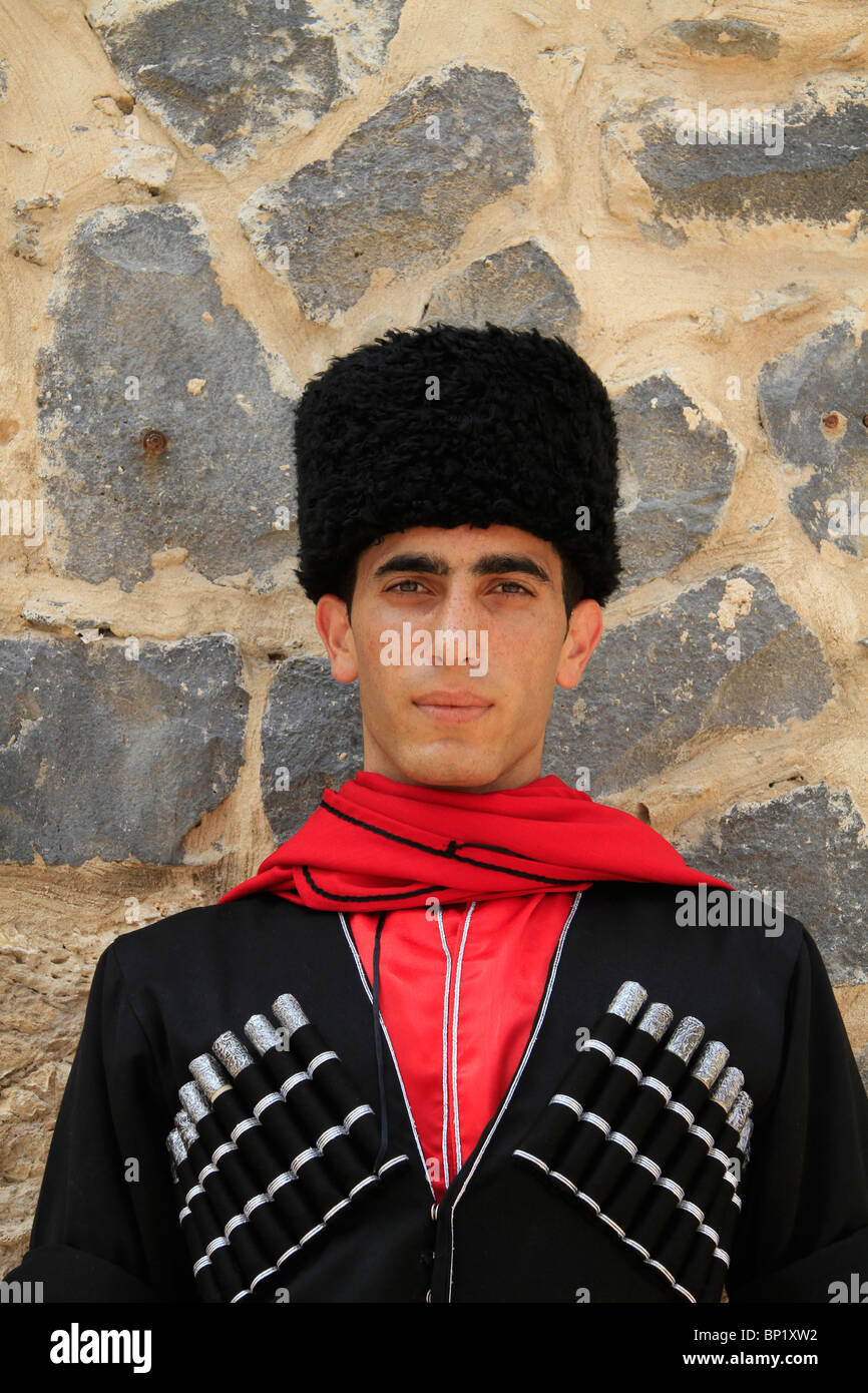 israel-lower-galilee-circassian-man-in-traditional-clothing-at-kfar-BP1XW2.jpg