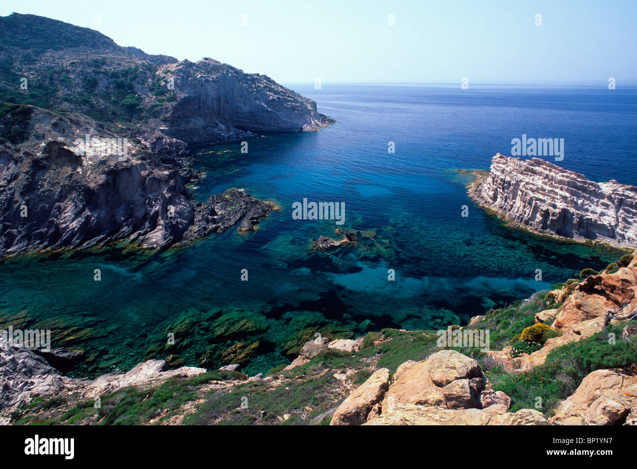 Coast near Carloforte at San Pietro Island, Sardinia, Italy Stock Photo -  Alamy, image size:1300x956