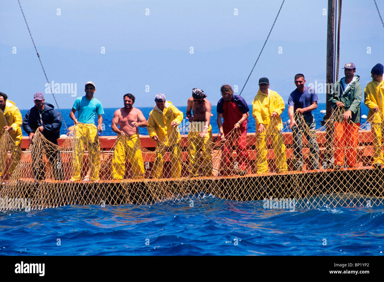 Bluefin Tuna Fishing at Mediterranean Sea, Thunnus thynnus, San Pietro Island, Sardinia, Italy
