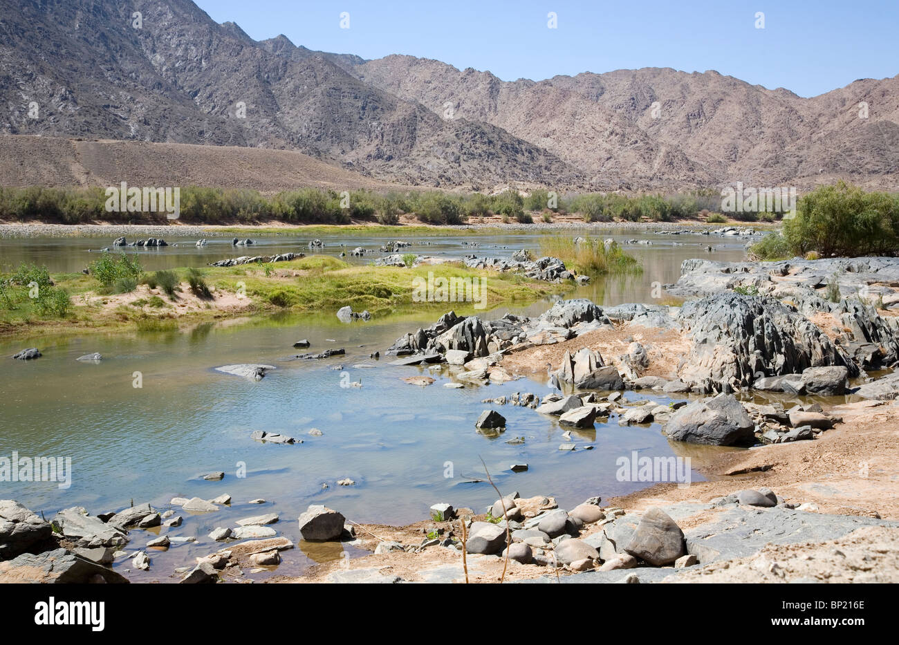 Orange River Riverbed Namibia Side Stock Photo Alamy