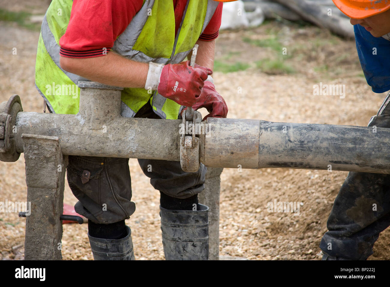 Fitting a hose connection to join lengths of hose together ready to