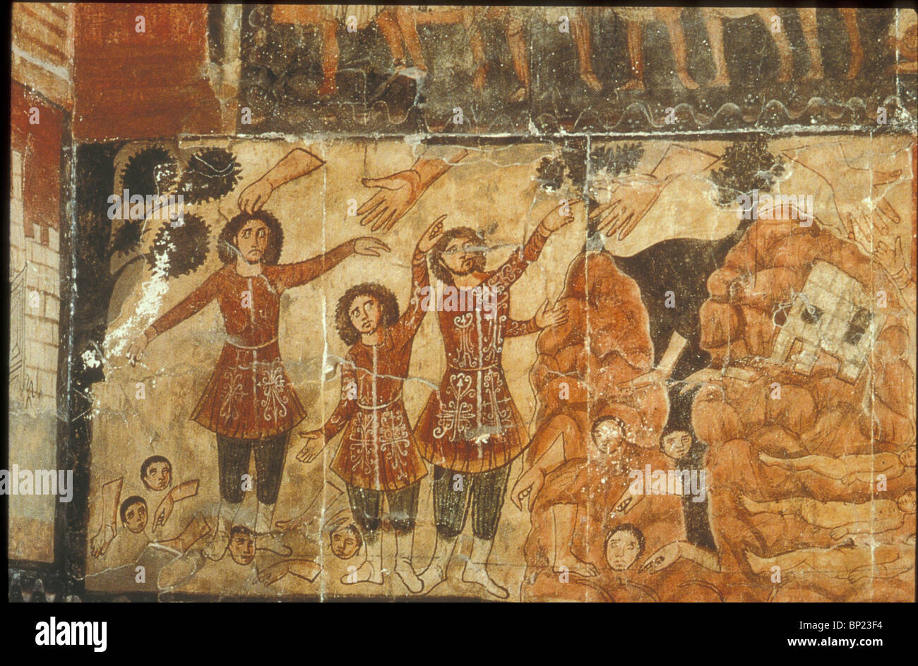 EZEKIEL'S PROPHECY ABOUT THE DESTRUCTION & RESTORATION OF NATIONAL LIFE (CH. 37). WALL PAINTING FROM DURA EUROPOS ONE OF THE Stock Photo