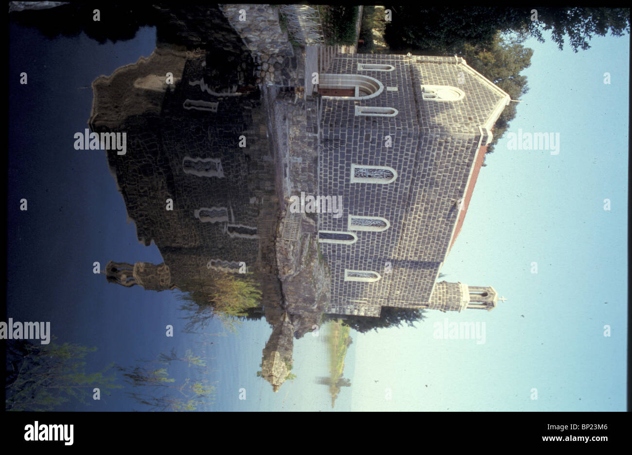 THE CHURCH OF THE PRIMACY OF ST. PETER ON THE NORTHERN SHORE OF THE SEA OF GALILEE Stock Photo