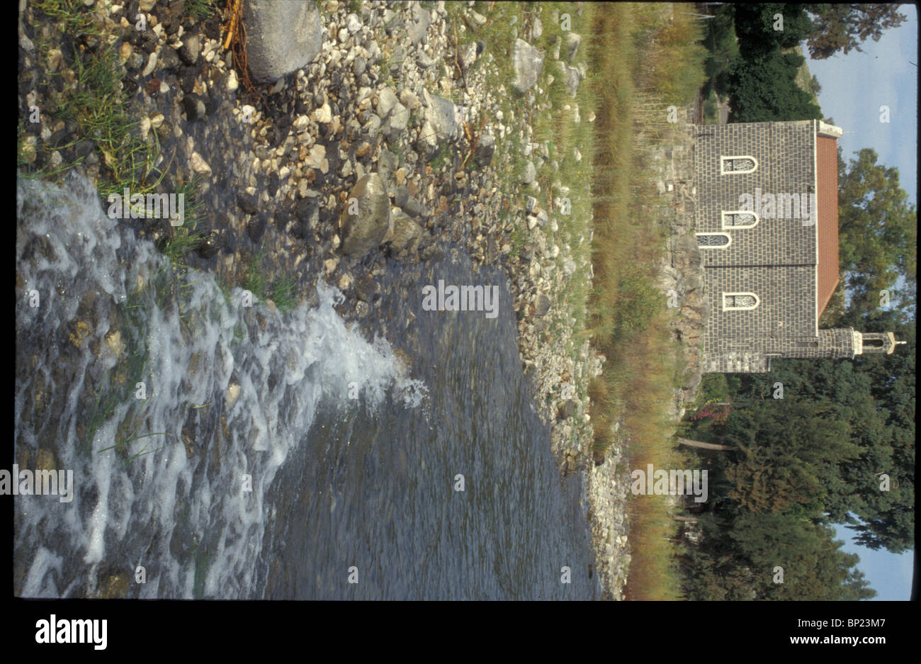 THE CHURCH OF THE PRIMACY OF ST. PETER ON THE NORTHERN SHORE OF THE SEA OF GALILEE Stock Photo