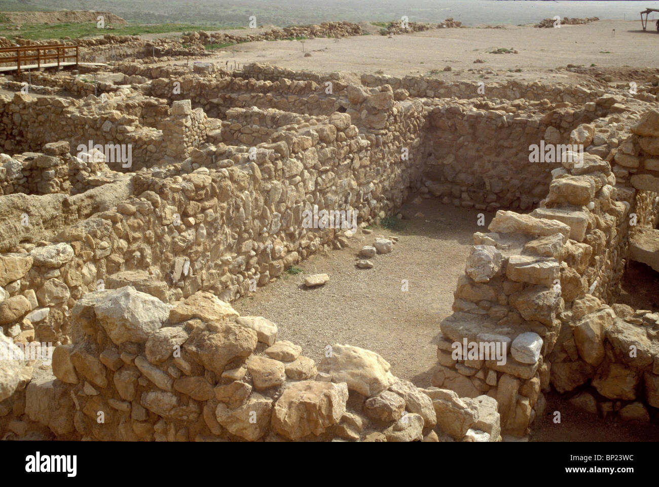311. QUMRAN - THE SCRIPTORIUM, IN WHICH BENCHES HAVE BEEN FOUND, ON WHICH, PROBABLY, THE SCROLLS WERE WRITTEN Stock Photo