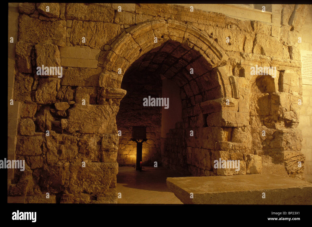 ECCE HOMO ARCH - SECOND STATION ALONG THE VIA DOLOROSA FROM WHERE PILATE PRESENTED CHRIST TO THE CROWD BY SAYING: BEHOLD THE Stock Photo
