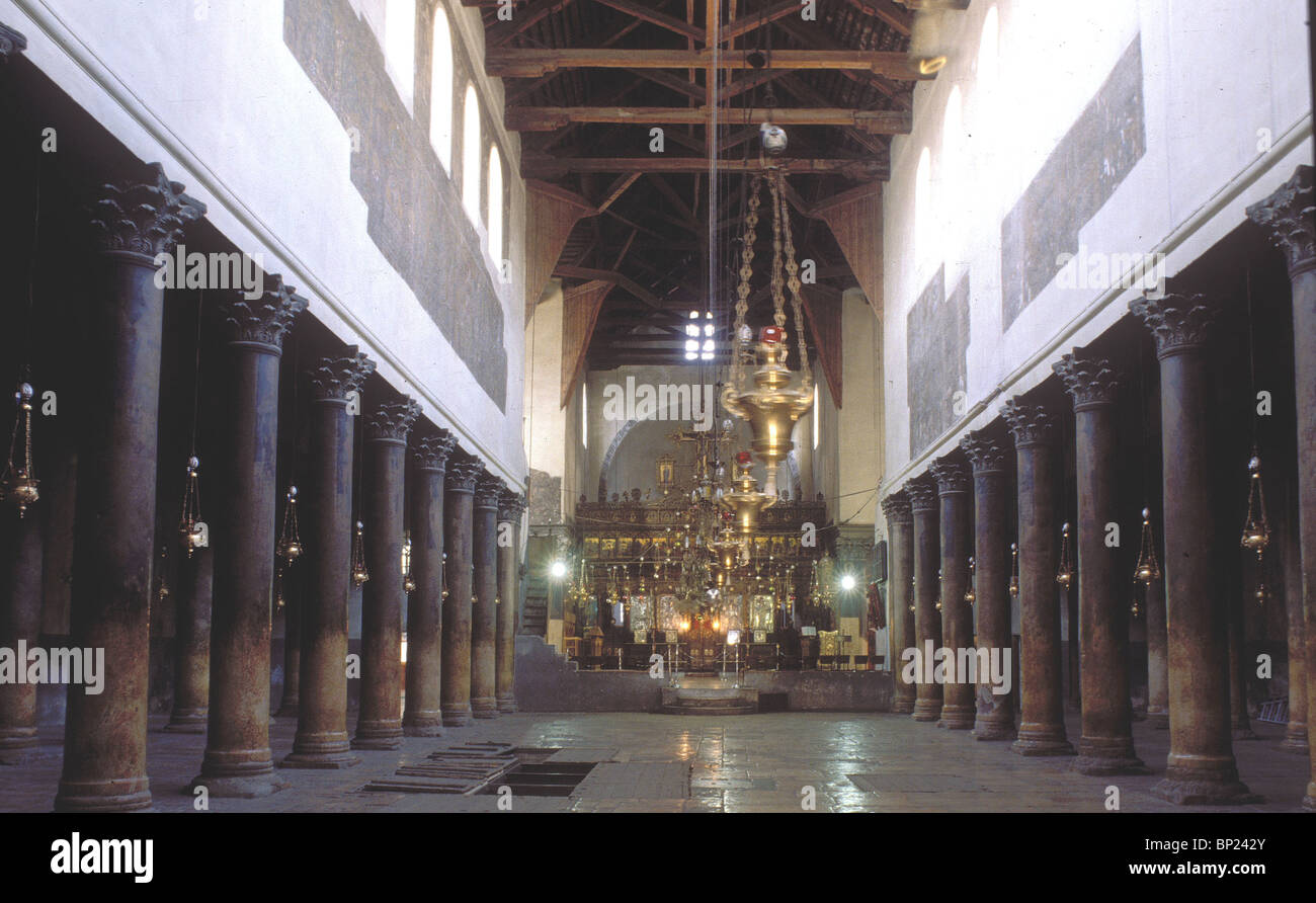 371. BETHLEHEM - BASILICA OF THE NATIVITY, BUILT IN THE 6TH. C. BY EMPEROR JUSTINIAN Stock Photo