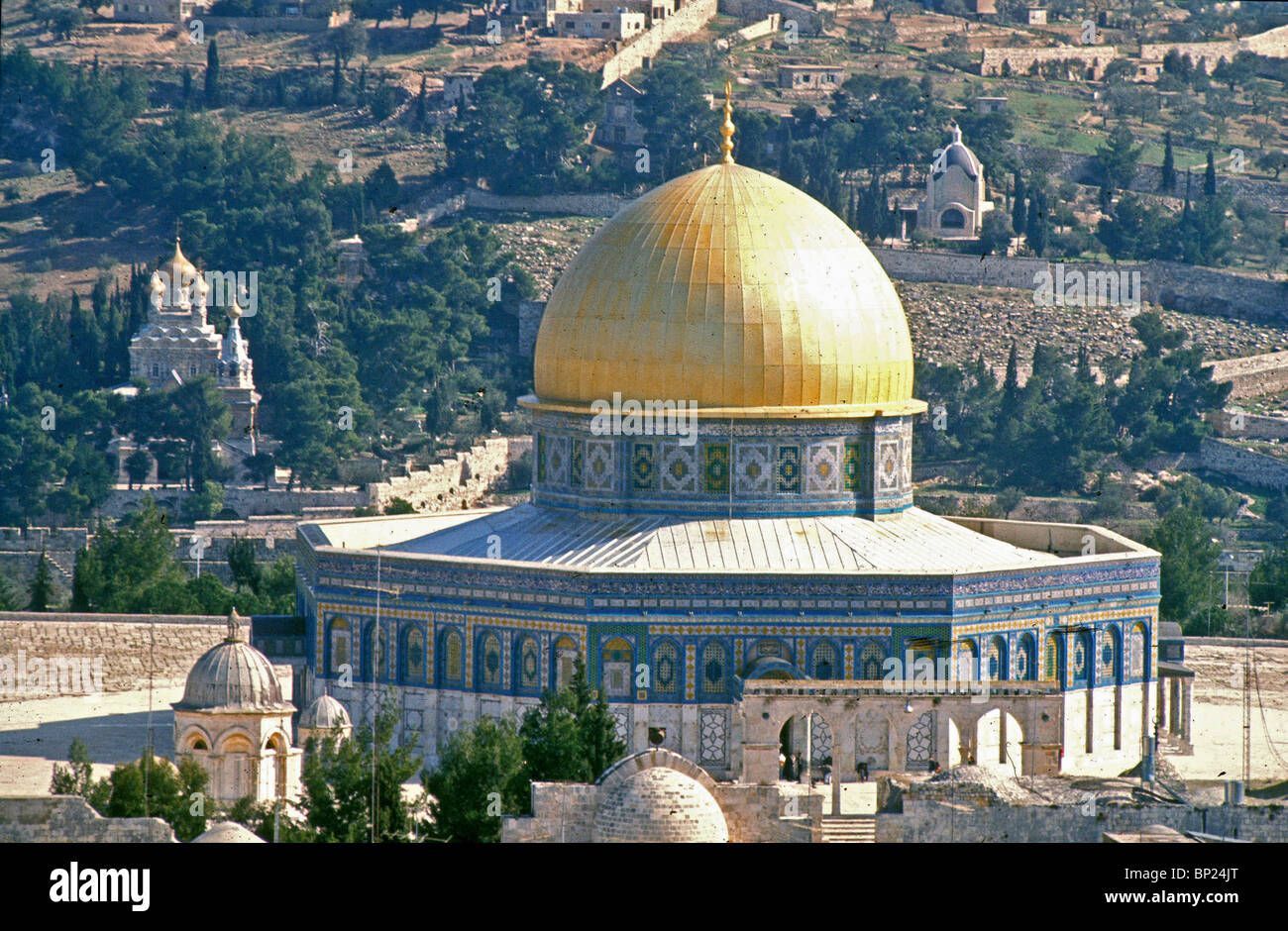 DOME OF THE ROCK MOSQUE BUILT IN THE 7TH. C. ON MT. MORIAH ON THE