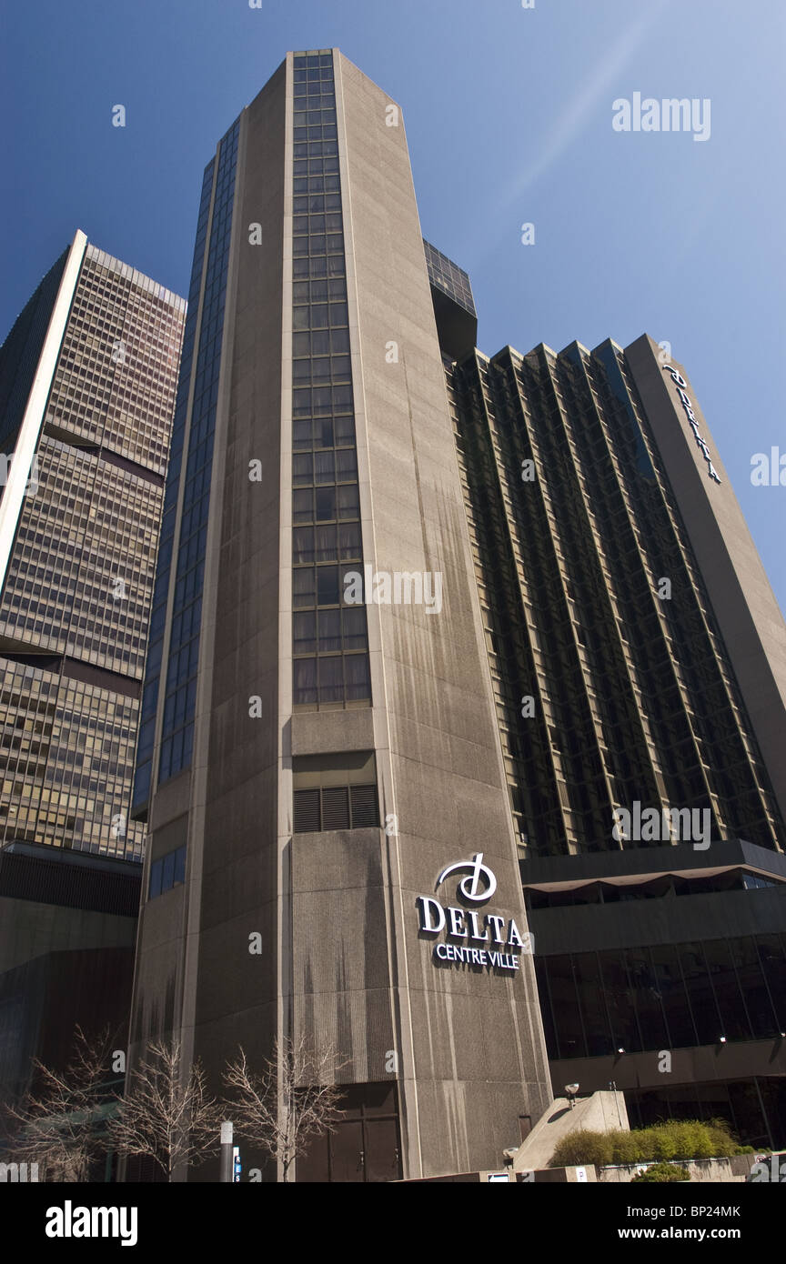 Delta Centre Ville hotel building, downtown Montreal, Quebec, Canada Stock Photo