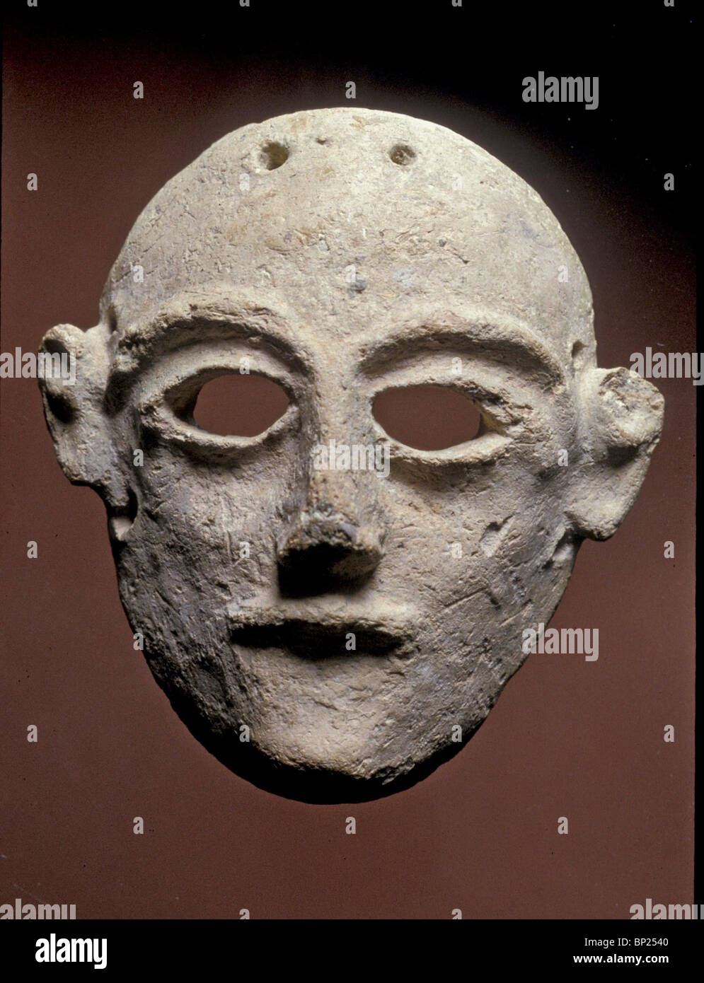 785. HAZOR - CULTIC MASK DATING 14 - 13TH. C. B.C. Stock Photo