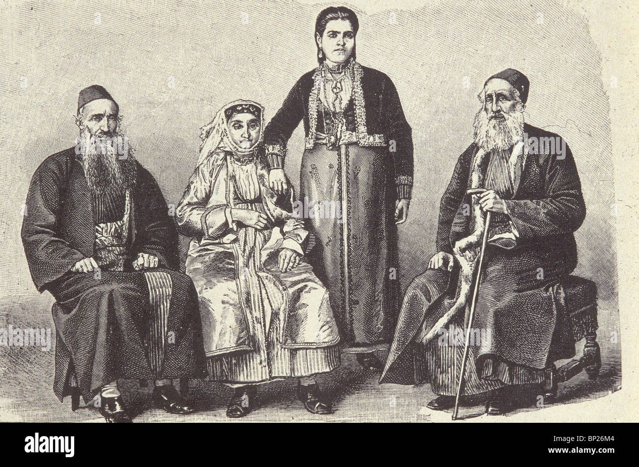 1193. JEWISH FAMILY IN JERUSALEM, J.L. PORTER, 'THE HOLY LAND' 1886