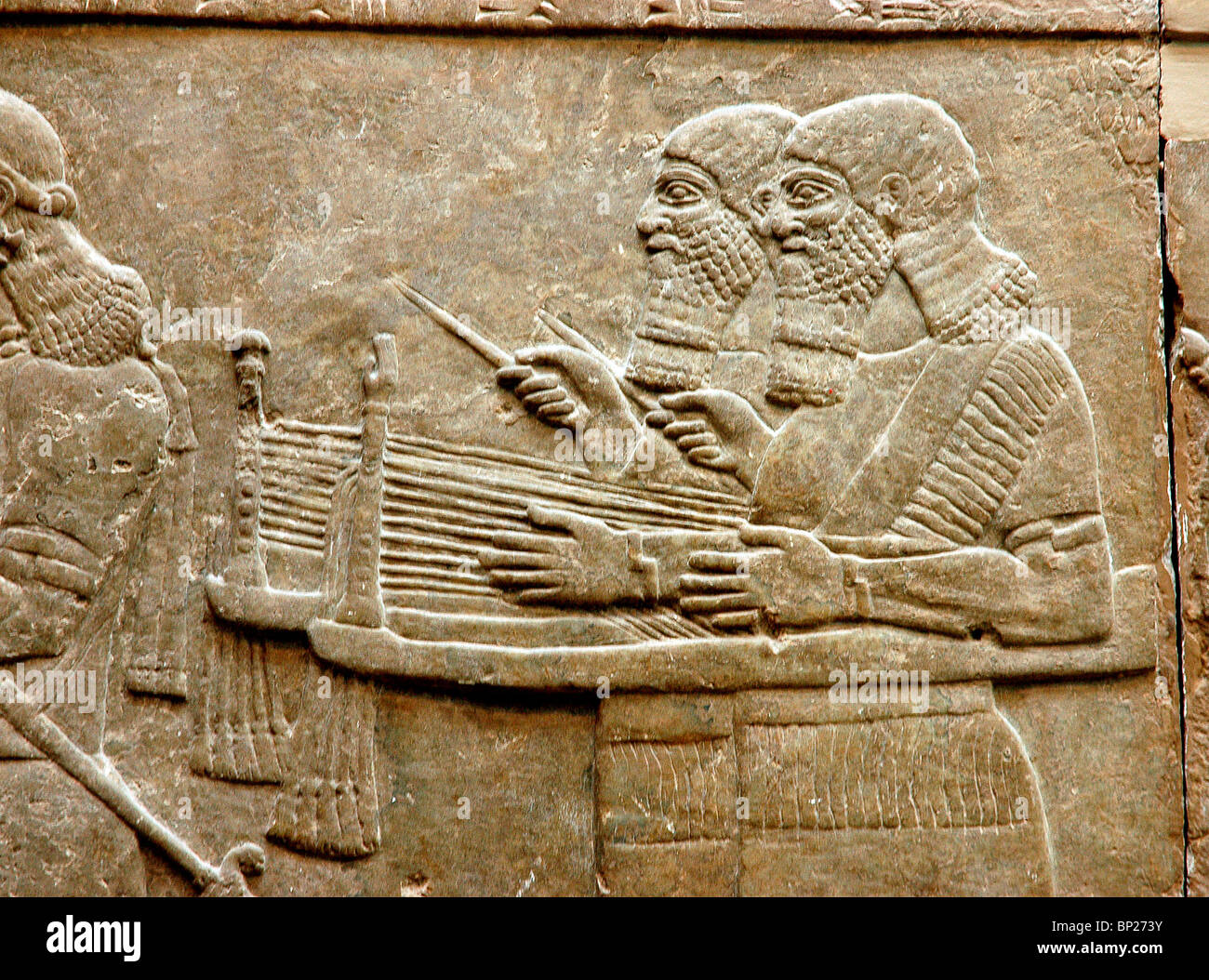 1439. MUSICIANS IN THE COURT OF THE ASSYRIAN KING ASHURBANIPAL. RELIEFS