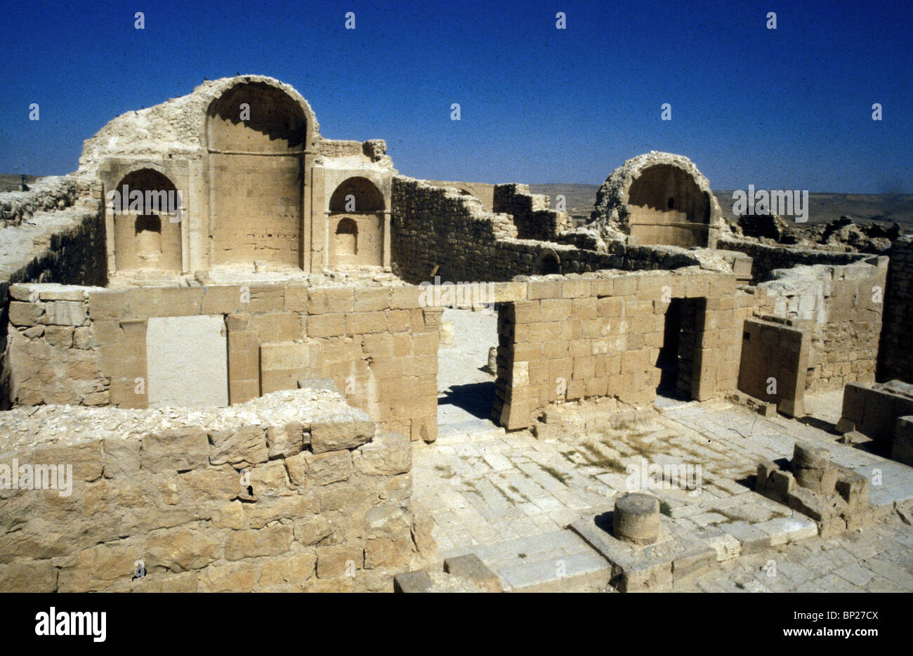 1674. SUBEITA, (SHIVTAH) - NABATEAN CITY IN THE CENTRAL NEGEV, 4TH. - 5TH. C. BYZANTINE CHURCH Stock Photo