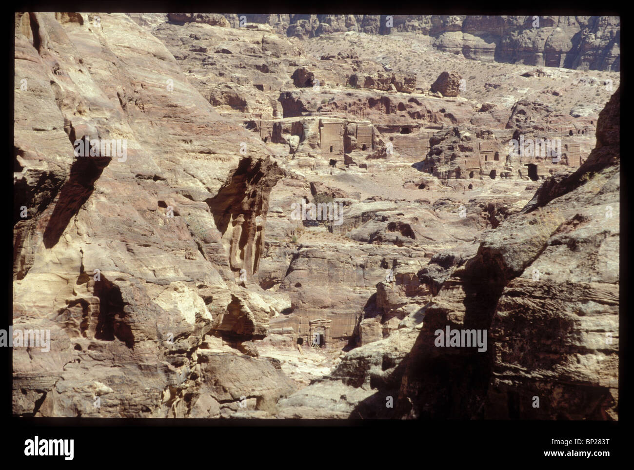 1810. PETRA, GENERAL VIEW OF THE AREA Stock Photo