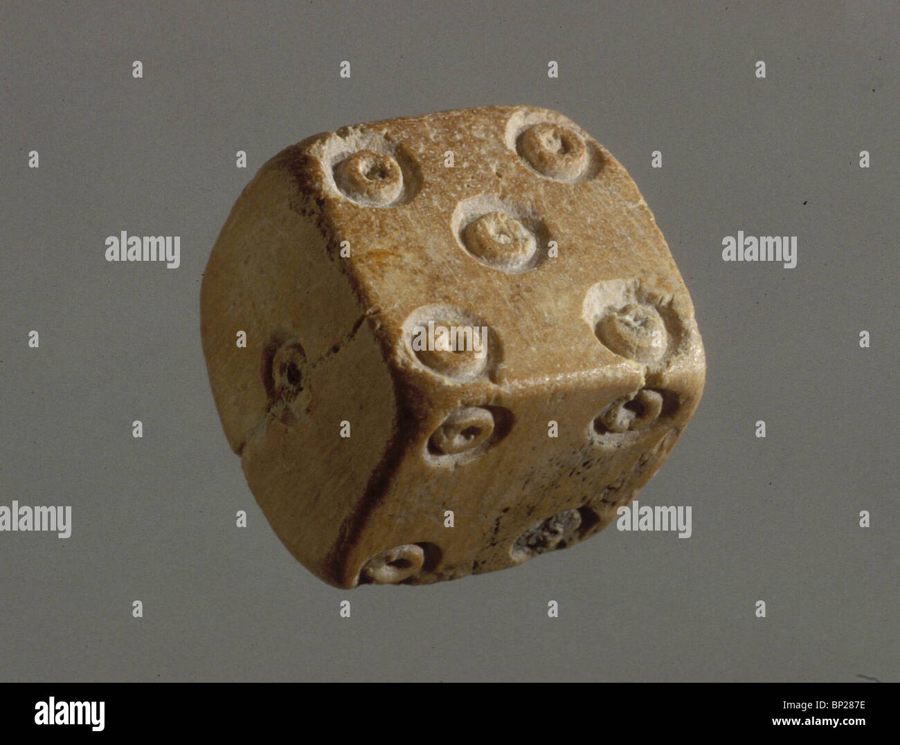 1910. BONE MADE DICE FOUND IN THE EXCAVATIONS OF ROMAN JERUSALEM Stock Photo Alamy