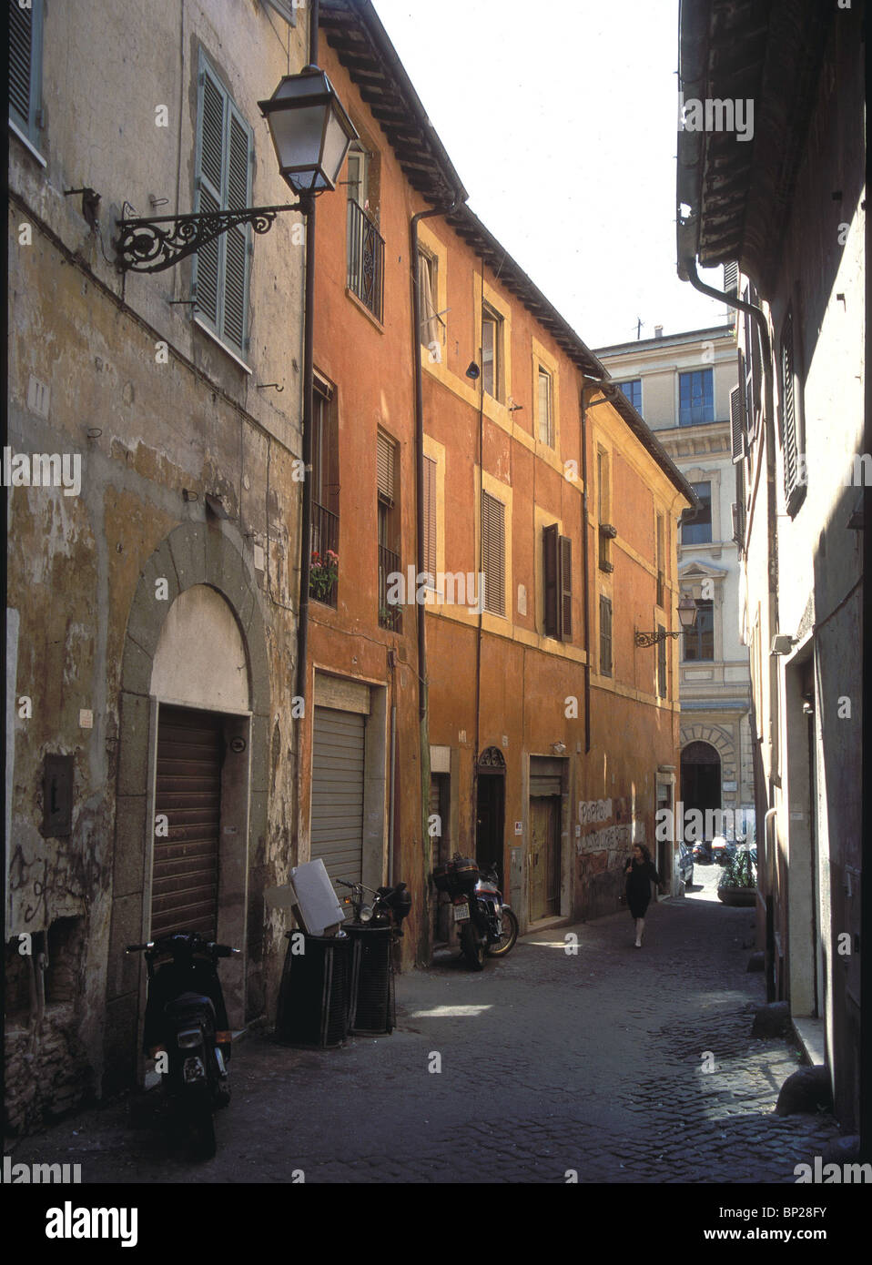 2155. ROMA - STREET IN THE JEWISH GHETTO Stock Photo