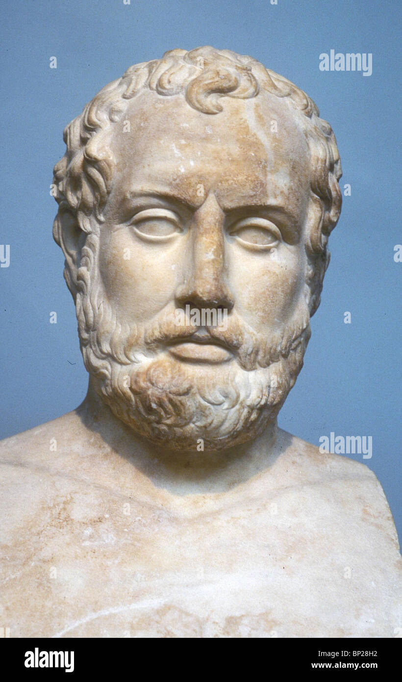 2180. MARBLE BUST OF AISCHINES Stock Photo