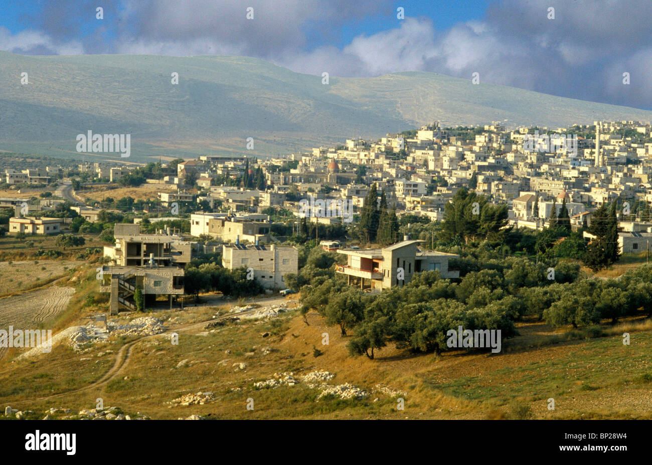 CANA, GENERAL VIEW OF TODAY'S VILLAGE OF CANA IN GALILEE Stock Photo