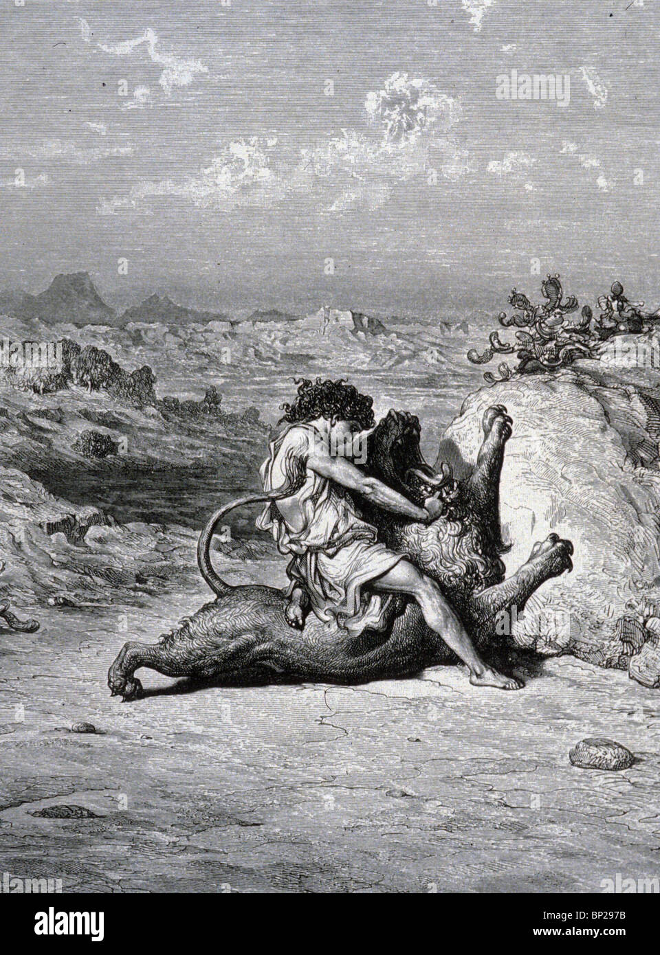 Samson killing lion hires stock photography and images Alamy