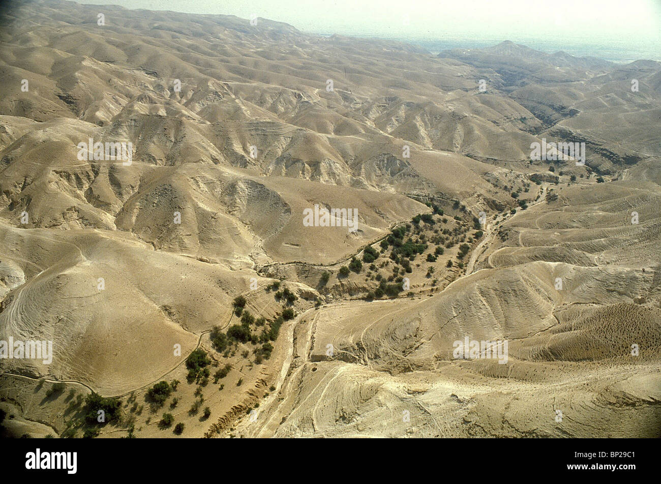 WILDERNESS OF JUDEA WADI QUILT; THE OLD ROAD BETWEEN JERICHO Stock