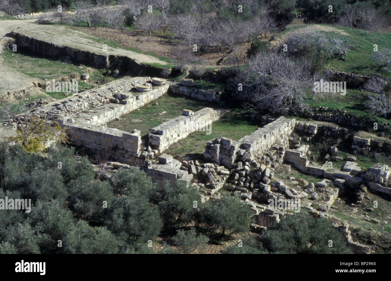 3112. SAMARIA (SHOMRON) - REMAINS OF KING AHAB'S PALACE DATING FROM C. 860 B.C. Stock Photo