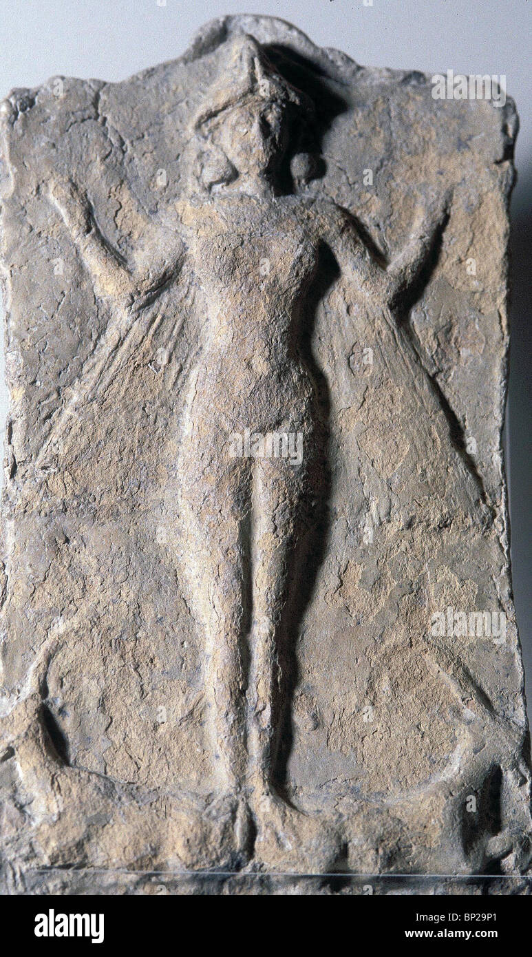3233. GODDESS ISHTAR WITH SYMBOLIC MOTIFS, BABYLONIA, C. 1700 B.C. Stock Photo