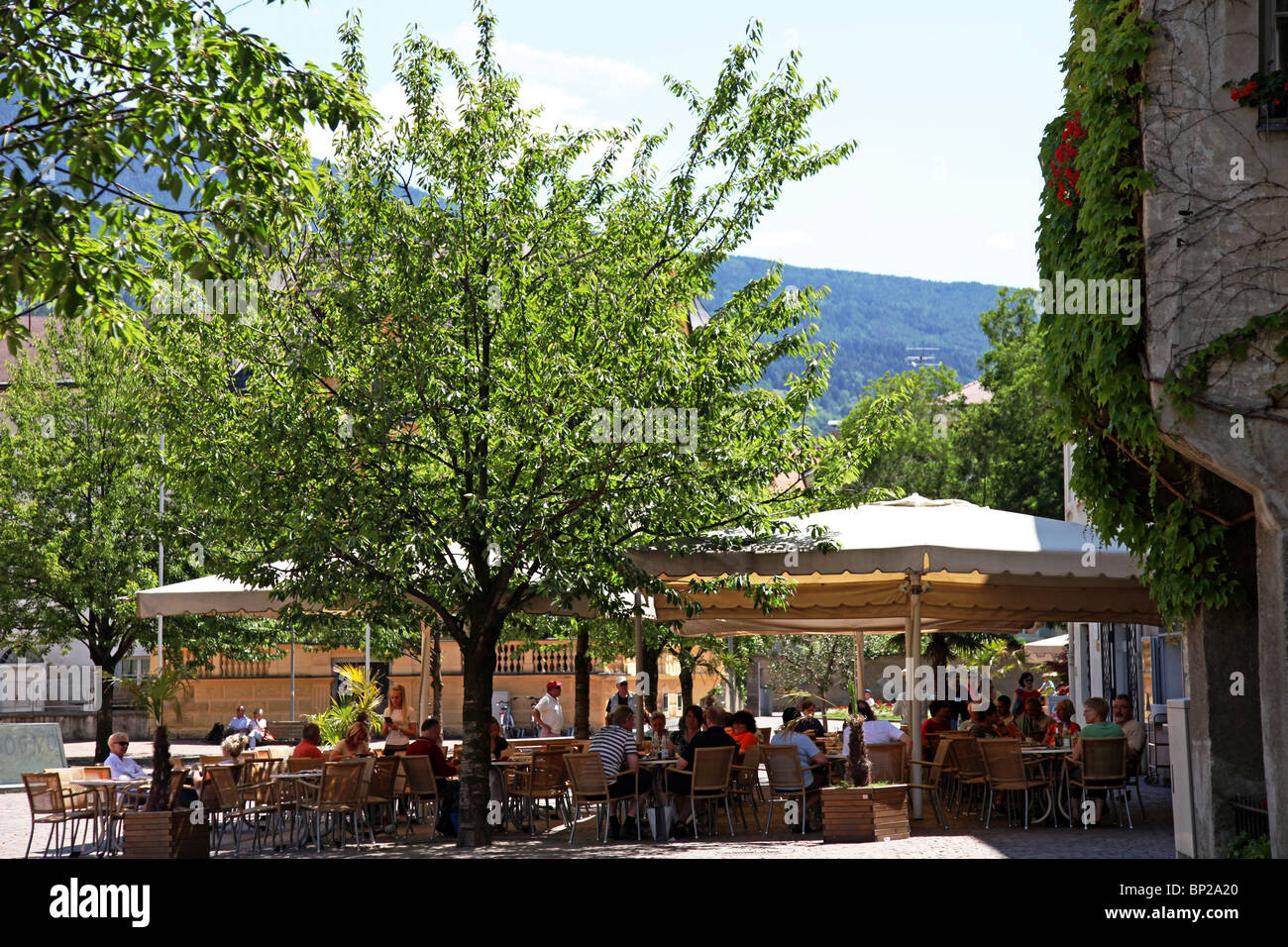 Cafe Brixen Italy Stock Photo - Alamy