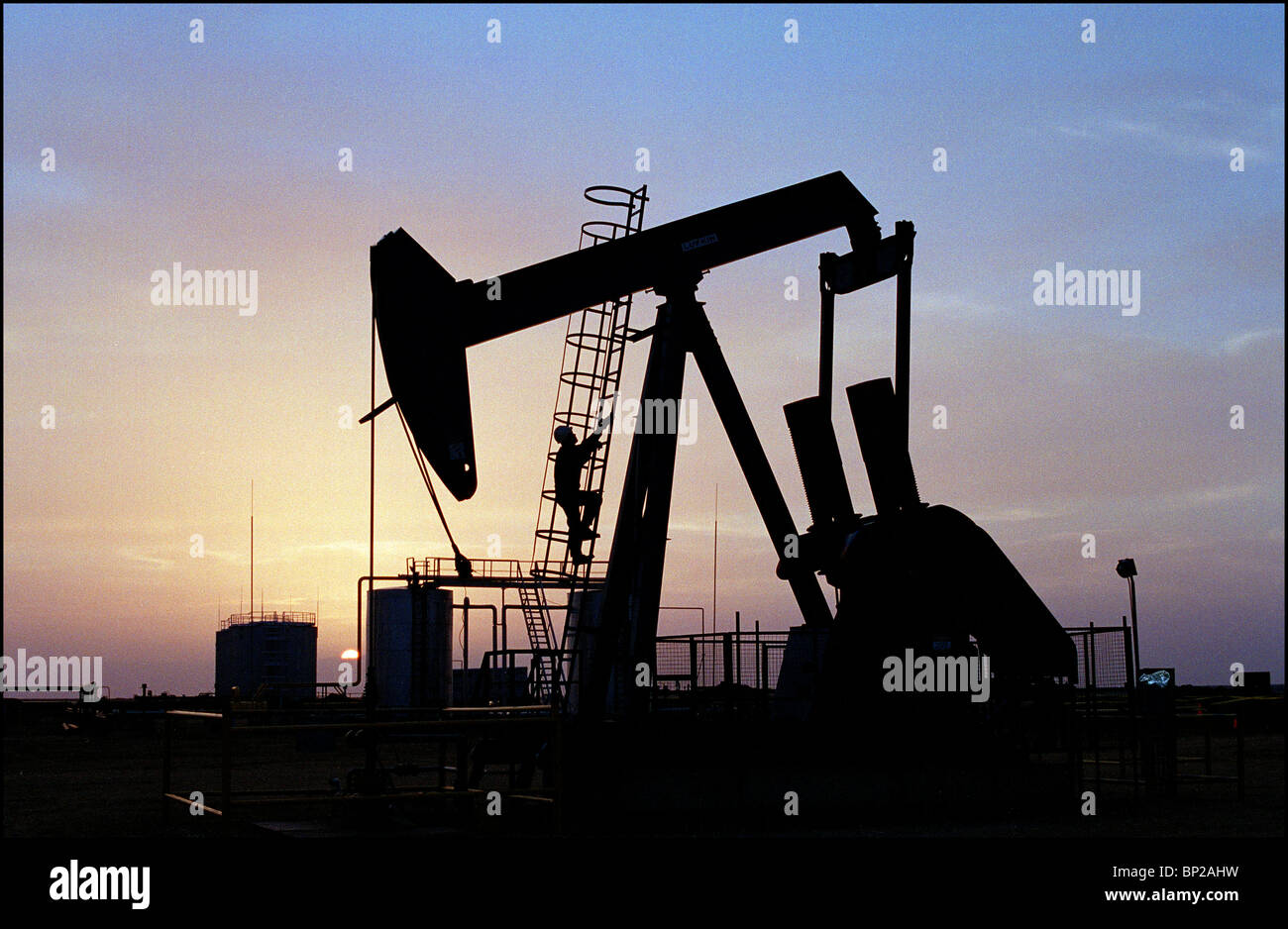 North Buzachi field, Kazakhstan Stock Photo