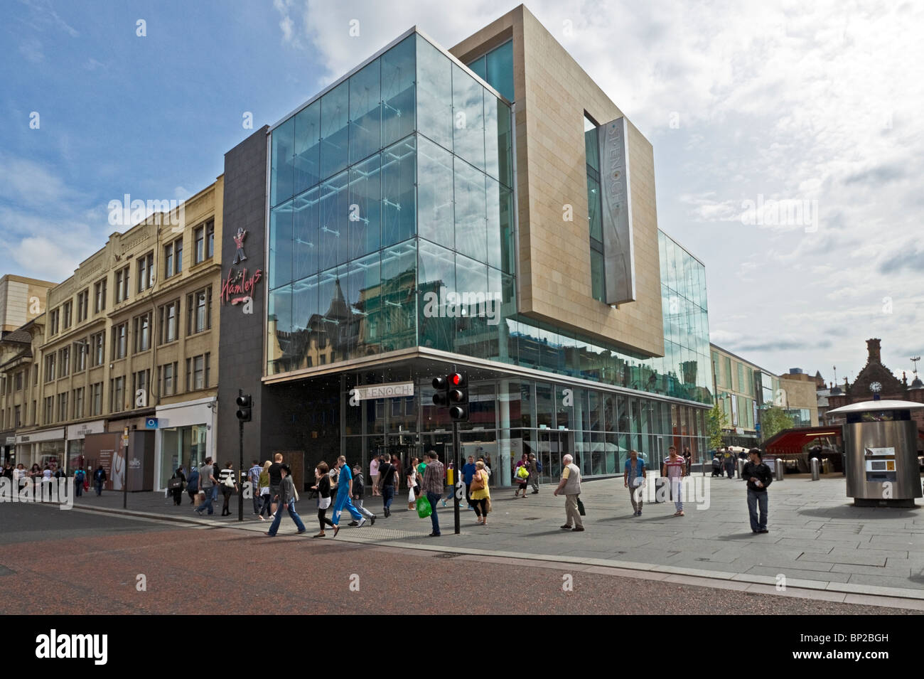 Argyle Street facade of newly enlarged St. Enoch Shopping Centre in Glasgow Scotland Stock Photo