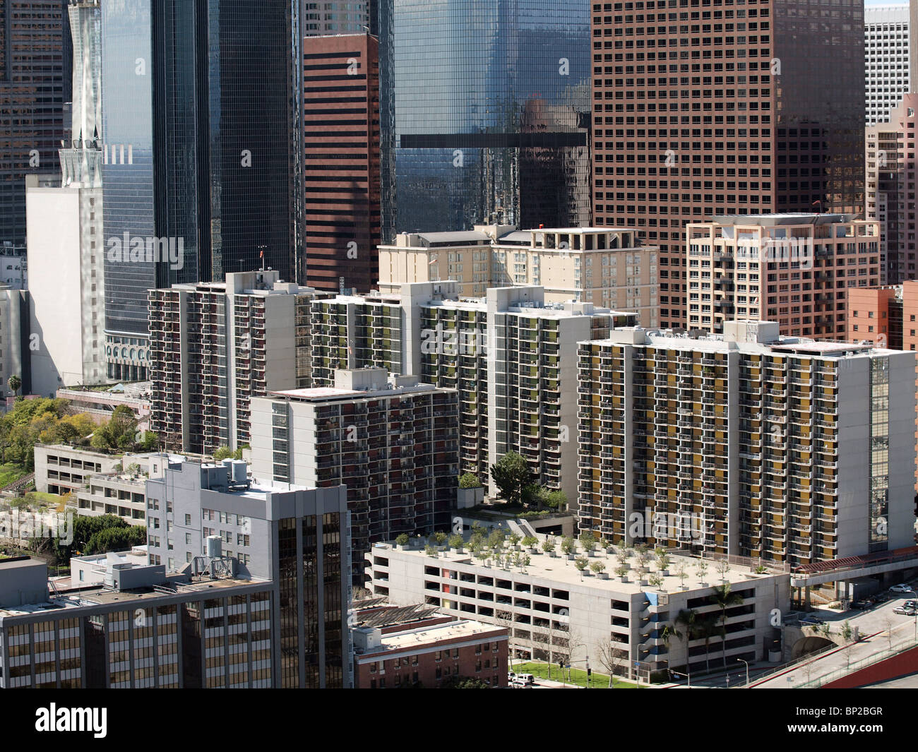 Highrise apartment living in downtown Los Angeles Stock Photo Alamy
