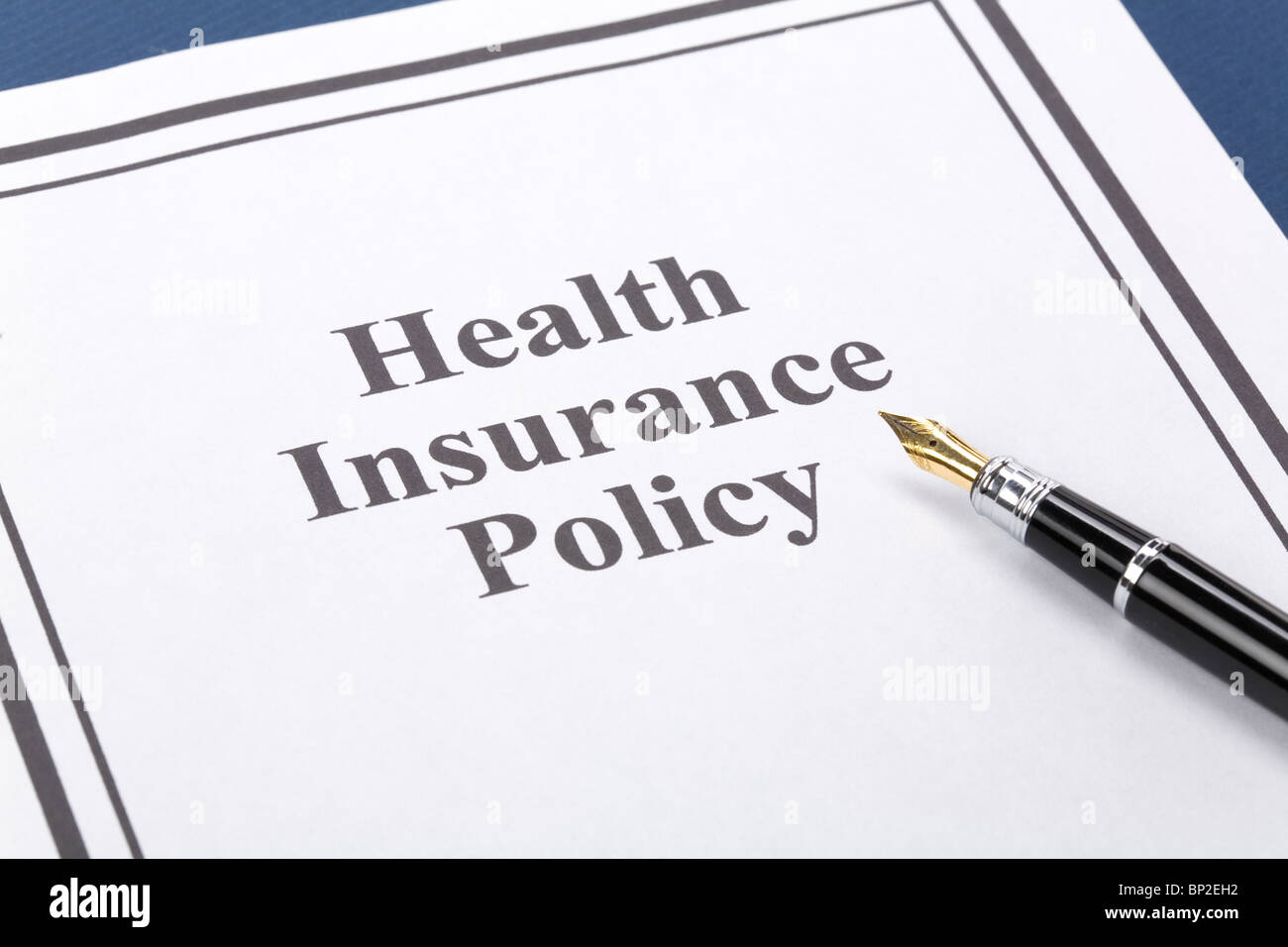 Document of Health Insurance Policy for background Stock Photo - Alamy