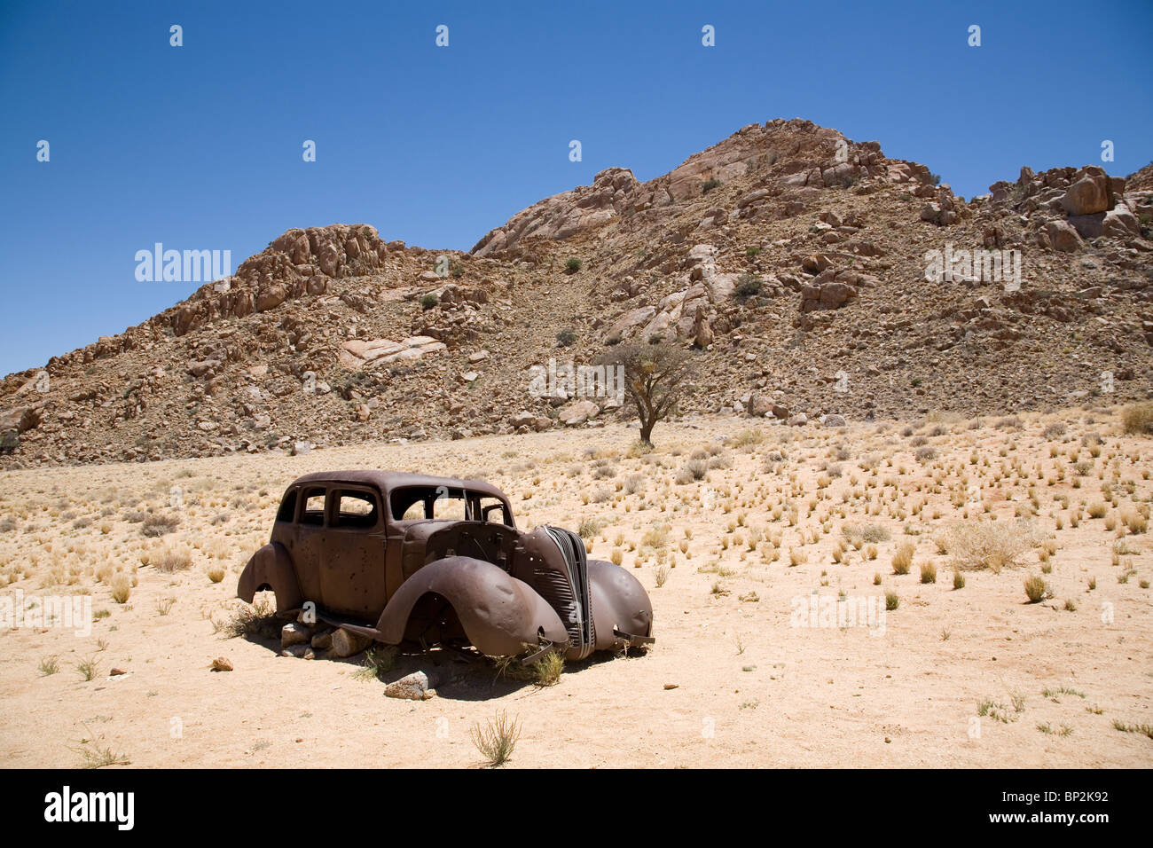Abandoned car wreck in Klein Aus- Namibia Stock Photo - Alamy