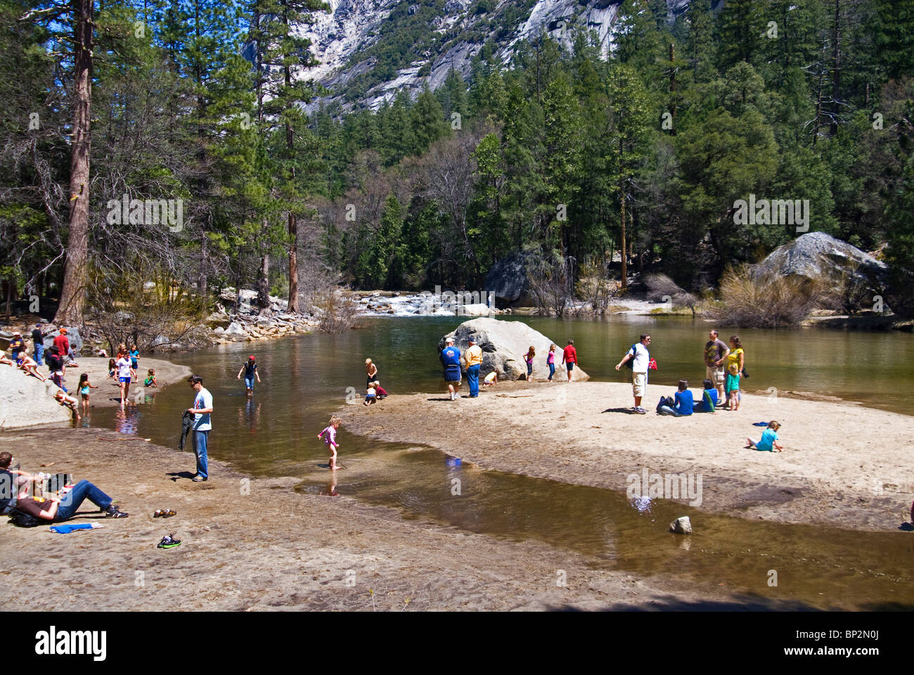 Mirror Lake, Lower Pool, Yosemite National Park, California Stock Photo