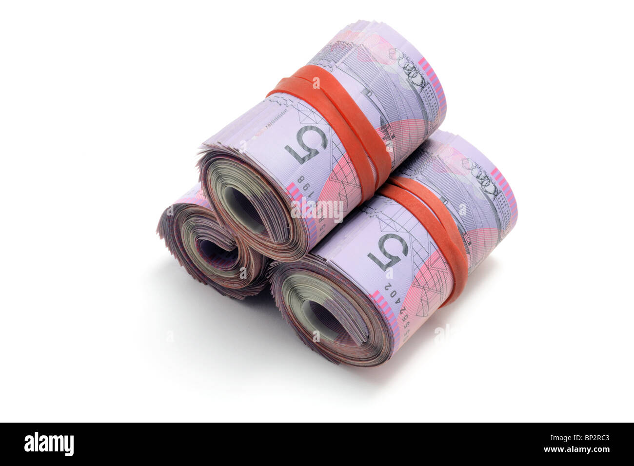 Bundles of Banknotes Stock Photo