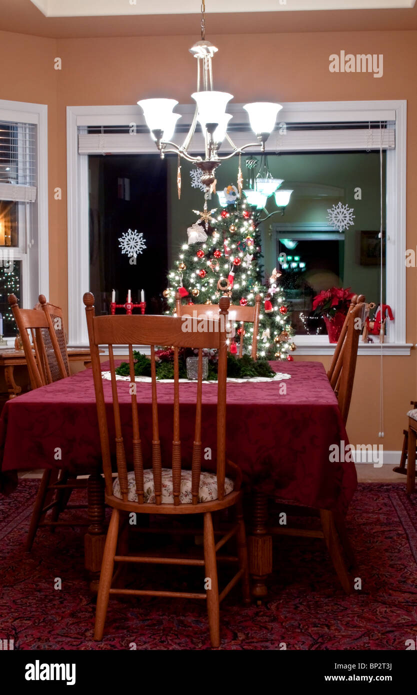 Christmas decorated dining chairs hires stock photography and images — free download