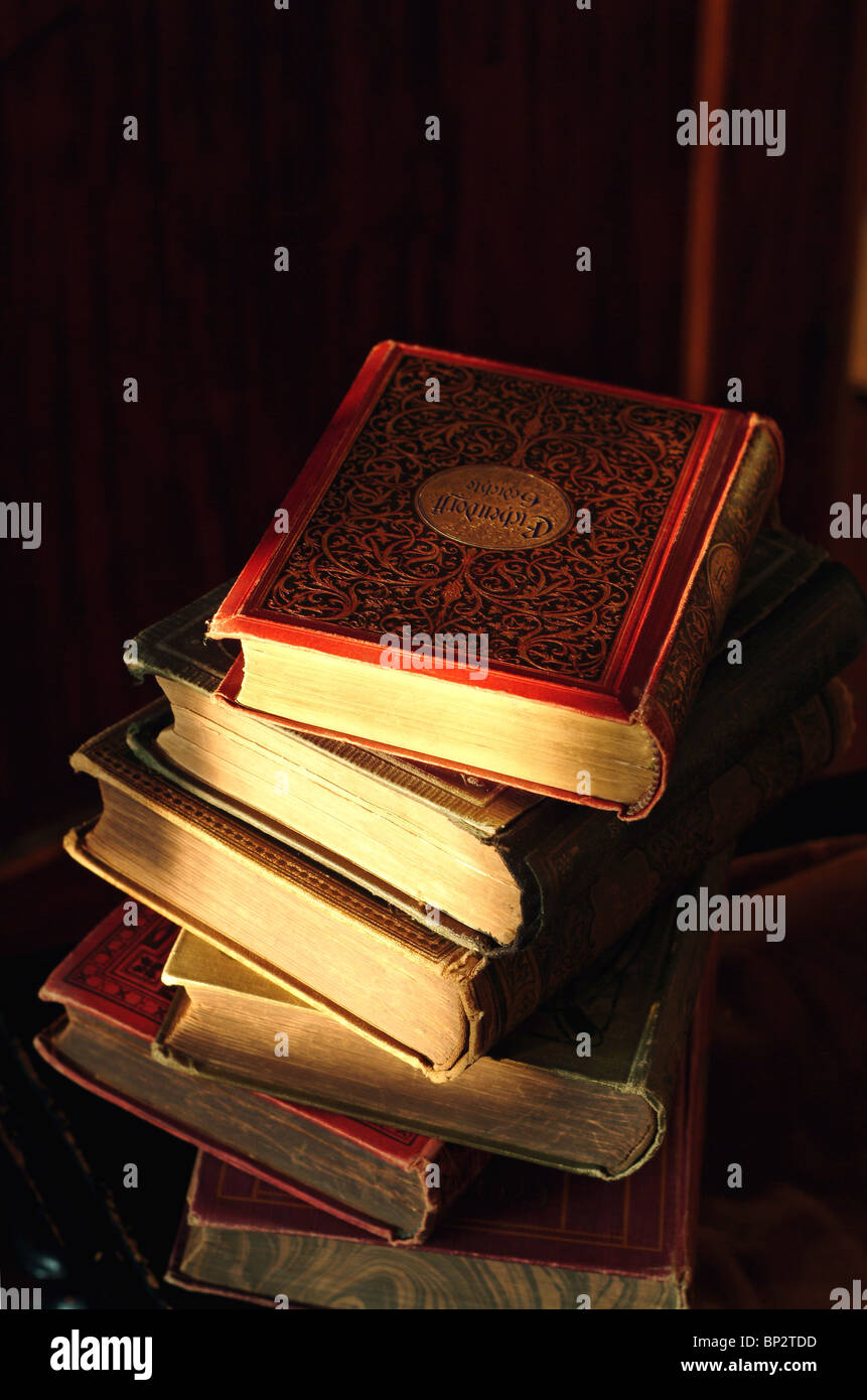 Pile of old books Stock Photo Alamy