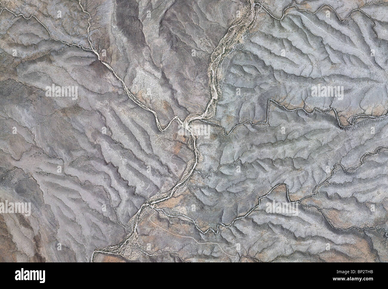 aerial map view above mountain drainage valleys Cochise county Arizona Stock Photo