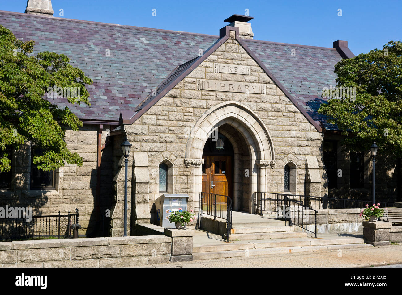 Downtown East Greenwich, Rhode Island Free Library Stock Photo Alamy
