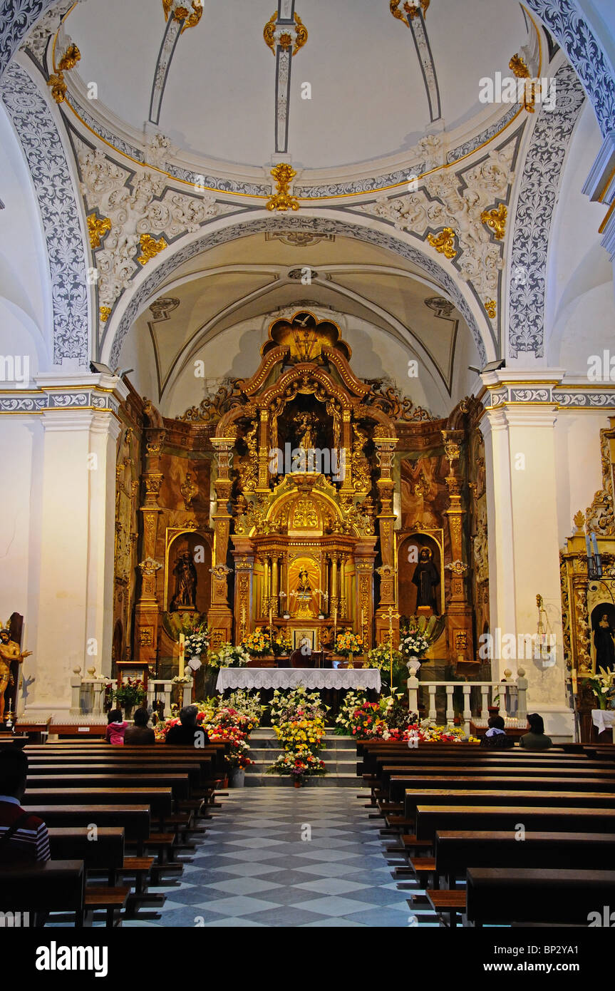The Altar in Santa Maria church, Albox, Almeria Province, Andalucia, Spain, Western Europe. Stock Photo