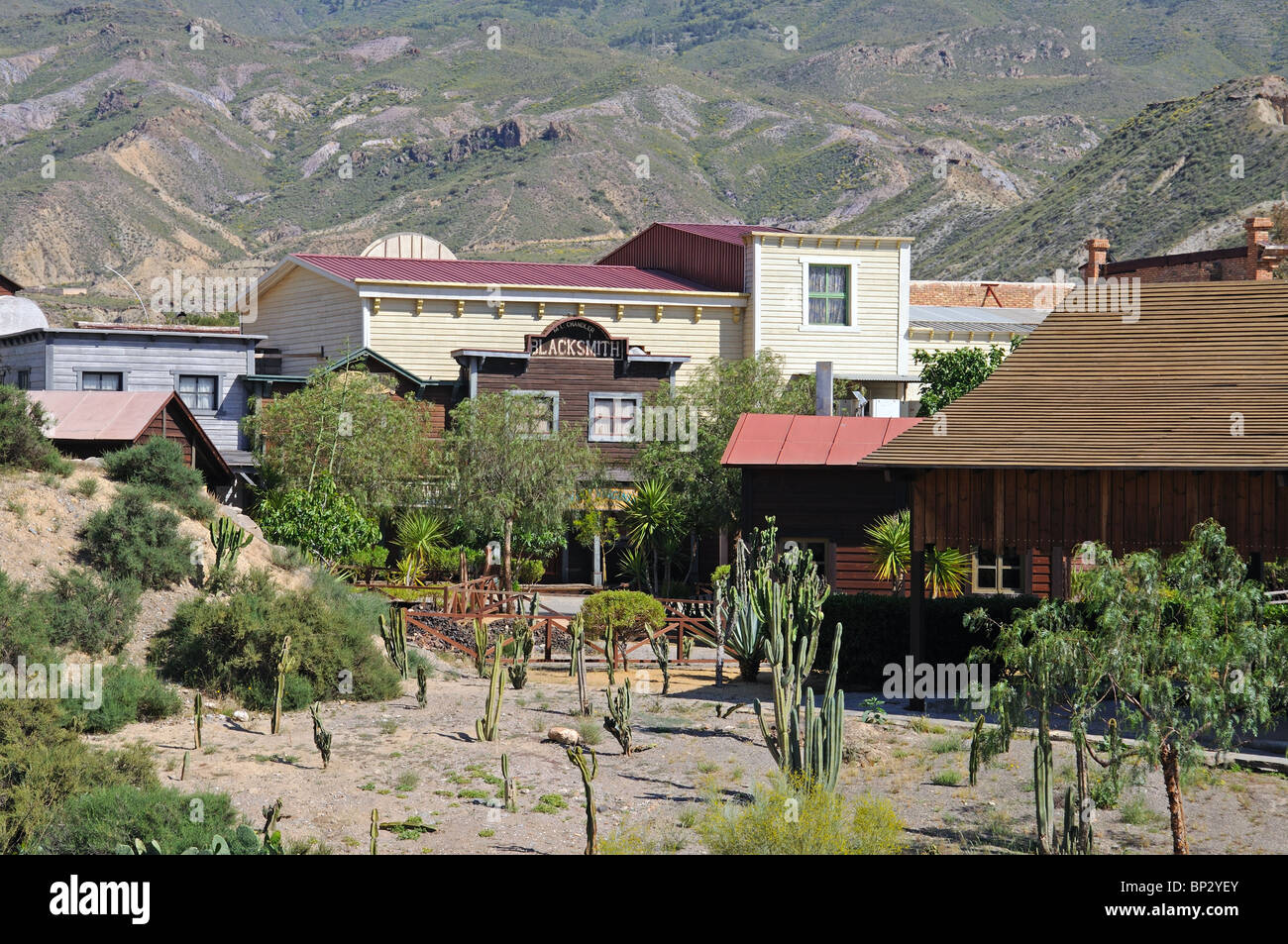 Fort Apache, Mini Hollywood, Tabernas, Almeria Province, Andalucia, Spain, Western Europe. Stock Photo
