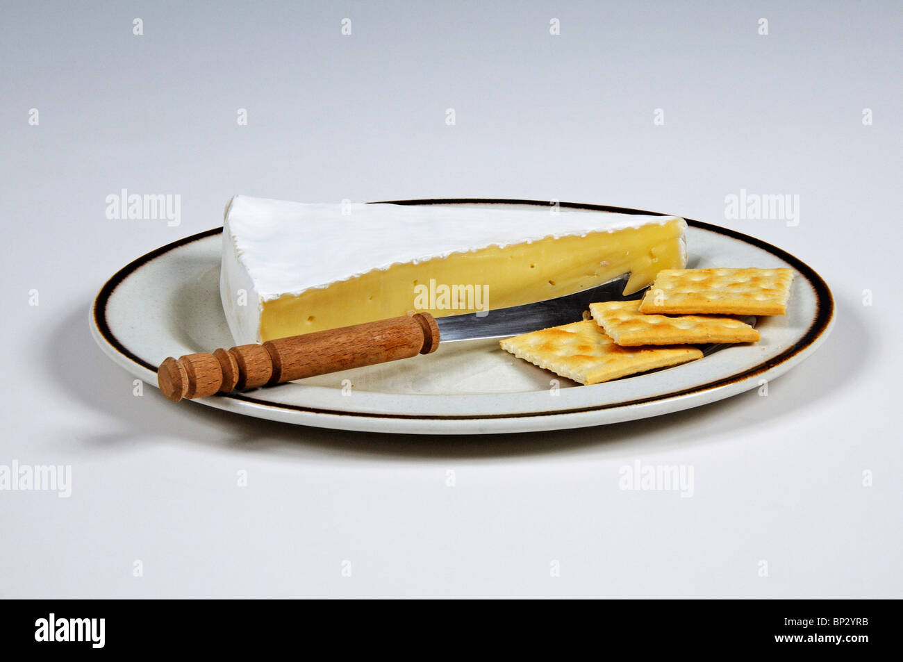 Brie with crackers Stock Photo Alamy