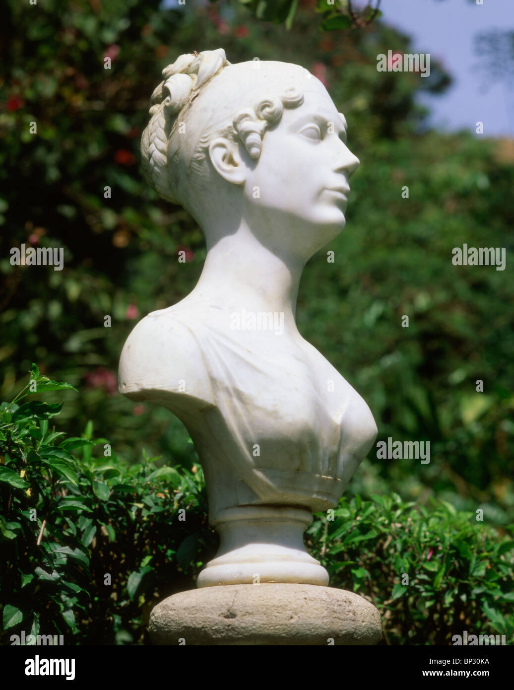 Caribbean Martinique, La Pagerie, Empress Josephine statue Stock Photo