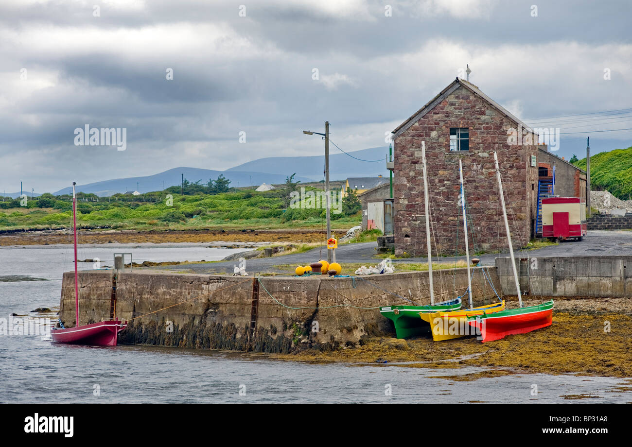 The pier at Achill Sound, Achill Island, County Mayo. Stock Photo