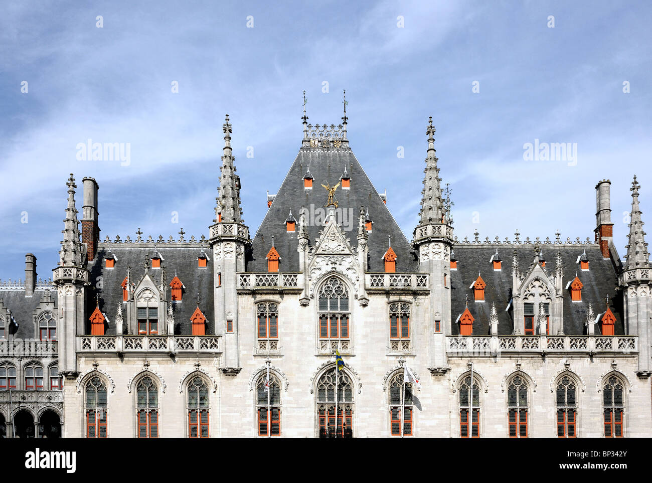 The Provincial Palace House, Market Square, Bruges, Belgium Stock Photo